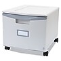 Storex Mobile Vertical File Cabinet, Letter/Legal Size, Lockable, 12.75"H x 18.25"W x 14.75"D, Black (STX61254U01C)~#|#~m000240331_sc7