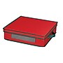 Household Essentials Holiday Charger Plate Storage Chest, Red (537RED)~#|#~m000291274_sc7