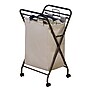 Household Essentials Collapsible Rolling Hamper, Polyester, Antique Bronze (7172)~#|#~m000291445_sc7