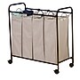 Household Essentials 4-Section Rolling Laundry Sorter, Polyester, Antique Bronze (7173)~#|#~m000291448_sc7