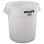 Rubbermaid Brute Rubber Trash Can with no Lid, White, 10 gal. (FG261000 WHT)~#|#~m000435842_sc7