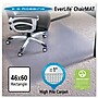ES Robbins EverLife Chair Mats for High to Extra-High Pile Carpet, 46" X 60", Carpets, Clear (124377)~#|#~m000436722_sc7