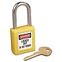 Master Lock® Safety Tumbler Padlocks, 6 Pin, Xenoy, Yellow, Keyed Different, 6/Box~#|#~m000437591_sc7