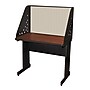 Marvel® Pronto® Dark Neutral 36" x 24" Laminate Training Table W/Carrel & Modesty Panel, Chalk~#|#~m000455993_sc7
