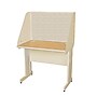 Marvel® Pronto® Putty 36" x 24" Laminate Training Table W/Carrel & Modesty Panel, Chalk~#|#~m000455997_sc7