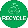 Tape Logic 2" x 3" "RECYCLE" Circle Inventory Label, Green, 500/Roll~#|#~m000957684_sc7