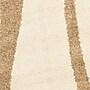 Safavieh Willow Shag 6'7" Round Indoor Area Rug, Machine Made, Polypropylene, Cream/Dark Brown (SG451-1128-7R)~#|#~m001418893_sc7