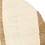 Safavieh Willow Shag 6'7" Round Indoor Area Rug, Machine Made, Polypropylene, Cream/Dark Brown (SG451-1128-7R)~#|#~m001418894_sc7