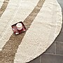 Safavieh Willow Shag 6'7" Round Indoor Area Rug, Machine Made, Polypropylene, Cream/Dark Brown (SG451-1128-7R)~#|#~m001418895_sc7