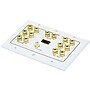 Monoprice® 106707 2-Gang 7.2 Surround Sound Distribution Wall Plate, White~#|#~m001419979_sc7