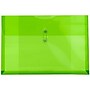 JAM Paper® Plastic Envelopes with Button and String Tie Closure, Legal Booklet, 9.75 x 14.5, Lime Green, 12/Pack (219B1LIGR)~#|#~m001611149_sc7