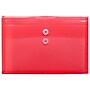 JAM Paper® Plastic Envelopes with Button and String Tie Closure, Legal Booklet, 9.75 x 14.5, Red, 12/Pack (219B1RE)~#|#~m001611151_sc7