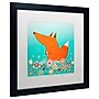 Trademark Carla Martell "Fox in Flowers" Art, White Matte W/Black Frame, 16" x 16"~#|#~m001695652_sc7
