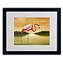 Trademark Victor Giton "Pink Flamingo" Art, White Matte With Black Frame, 16" x 20"~#|#~m001698666_sc7