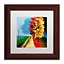 Trademark Ricardo Tapia "Walk in the Park" Canvas Art, White Matte W/Wood Frame, 11" x 11"~#|#~m001700206_sc7