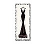 Trademark Emily Adams "Couture Noir Original I with Border" Gallery-Wrapped Canvas Art, 14" x 32"~#|#~m001706670_sc7