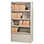 Lorell Receding Lateral File with Roll Out Shelves, Putty, 36" x 18.6" x 68.8"~#|#~m001835282_sc7