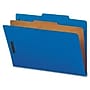 Nature Saver Cleared Pressboard Classification Folder, 1-Divider, Legal Size, Dark Blue, 10/Pack (SP17221)~#|#~m001836364_sc7