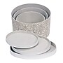Household Essentials Hat Box Set with Faux Leather Lids, Scroll (629-1)~#|#~m001925255_sc7