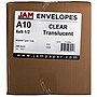 JAM Paper A10 Translucent Vellum Invitation Envelopes, 6 x 9.5, Clear, 50/Pack (31284I)~#|#~m002168469_sc7