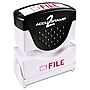Accu-Stamp2® One-Color Pre-Inked Shutter Message Stamp, FILE, 1/2" x 1-5/8" Impression, Red Ink (035576)~#|#~m002272583_sc7
