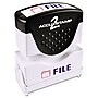 Accu-Stamp2® Two-Color Pre-Inked Shutter Message Stamp, FILE, 1/2" x 1-5/8" Impression, Red/Blue Ink (035534)~#|#~m002272592_sc7