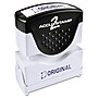 Accu-Stamp2® One-Color Pre-Inked Shutter Message Stamp, ORIGINAL, 1/2" x 1-5/8" Impression, Blue Ink (035572)~#|#~m002272663_sc7