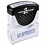 Accu-Stamp2 One-Color Pre-Inked Shutter Message Stamp, APPROVED, 1/2" x 1-5/8" Impression, Blue Ink (035575)~#|#~m002272664_sc7