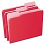 Pendaflex Recycled File Folder, 1/3-Cut Tab, Assorted, Letter Size, Red, 100/Box (152 1/3 RED)~#|#~m002275392_sc7