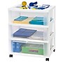 IRIS® 3-Drawer Wide Storage Cart, White (124005)~#|#~m002360090_sc7