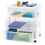IRIS® 3-Drawer Wide Storage Cart, White (124005)~#|#~m002360091_sc7