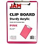 JAM Paper® Plastic Clipboards, Letter Size, 9 x 12 1/2, Fuchsia Pink Clip Boards, 12/Pack (340926883A)~#|#~m002637208_sc7