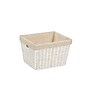 Honey Can Do Small Paper Rope Storage Tote with Liner White (STO-03560)~#|#~m002668826_sc7