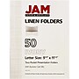 JAM Paper 2-Pocket Textured Linen Business Folders, Ivory, 25/Pack (386LIVA)~#|#~m002765222_sc7