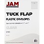 JAM Paper Plastic Envelopes with Tuck Flap Closure, Open End, 11 x 14, Clear, 12/Pack (1541749)~#|#~m002765249_sc7