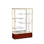 Ghent Spirit 48"W x 72"H x 16"D Floor Case, Mirror Back, Champagne Finish, Maroon Base~#|#~m002839564_sc7