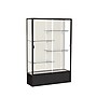 Ghent Spirit 48"W x 72"H x 16"D Floor Case, Plaque Back, Dk. Bronze Finish, Black Base~#|#~m002839581_sc7