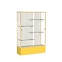 Ghent Spirit 48"W x 72"H x 16"D Floor Case, Plaque Back, Champagne Finish, Golden Rod Base~#|#~m002839587_sc7