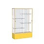 Ghent Spirit 48"W x 72"H x 16"D Floor Case, White Back, Champagne Finish, Golden Rod Base~#|#~m002839616_sc7