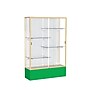 Ghent Spirit 48"W x 72"H x 16"D Floor Case, White Back, Champagne Finish, Kelly Green Base~#|#~m002839619_sc7