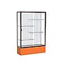 Ghent Spirit 48"W x 72"H x 16"D Floor Case, White Back, Dk. Bronze Finish, Orange Base~#|#~m002839628_sc7