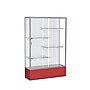 Ghent Spirit 48"W x 72"H x 16"D Floor Case, White Back, Satin Finish, Red Base~#|#~m002839635_sc7