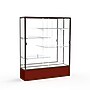 Ghent Spirit 60"W x 72"H x 16"D Floor Case, Mirror Back, Dk. Bronze Finish, Maroon Base~#|#~m002839652_sc7