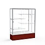 Ghent Spirit 60"W x 72"H x 16"D Floor Case, Mirror Back, Satin Finish, Maroon Base~#|#~m002839654_sc7