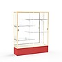 Ghent Spirit 60"W x 72"H x 16"D Floor Case, Mirror Back, Champagne Finish, Red Base~#|#~m002839665_sc7