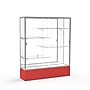 Ghent Spirit 60"W x 72"H x 16"D Floor Case, Mirror Back, Satin Finish, Red Base~#|#~m002839666_sc7