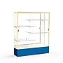 Ghent Spirit 60"W x 72"H x 16"D Floor Case, Mirror Back, Champagne Finish, Royal Blue Base~#|#~m002839668_sc7