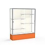 Ghent Spirit 60"W x 72"H x 16"D Floor Case, Plaque Back, Satin Finish, Orange Base~#|#~m002839688_sc7