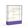 Ghent Spirit 60"W x 72"H x 16"D Floor Case, Plaque Back, Satin Finish, Purple Base~#|#~m002839691_sc7
