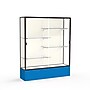 Ghent Spirit 60"W x 72"H x 16"D Floor Case, Plaque Back, Dk. Bronze Finish, Royal Blue Base~#|#~m002839694_sc7